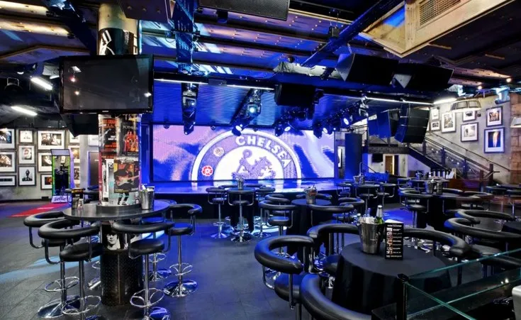 Khu vực dịch vụ khách VIP sang trọng tại Stamford Bridge