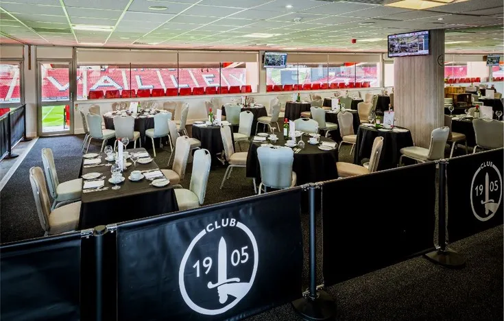 Khu vực tiếp khách VIP tại sân The Valley của Charlton Athletic