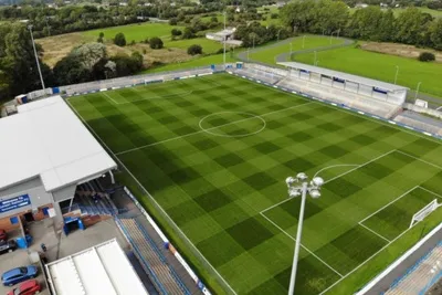 Sân vận động Tameside tại Ashton-under-Lyne, sân nhà của Curzon Ashton FC.