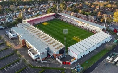 Sân vận động Vitality nhìn từ trên cao, sân nhà của AFC Bournemouth