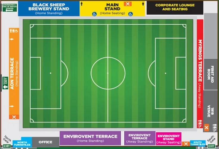 Sơ đồ chỗ ngồi chi tiết của sân EnviroVent Stadium