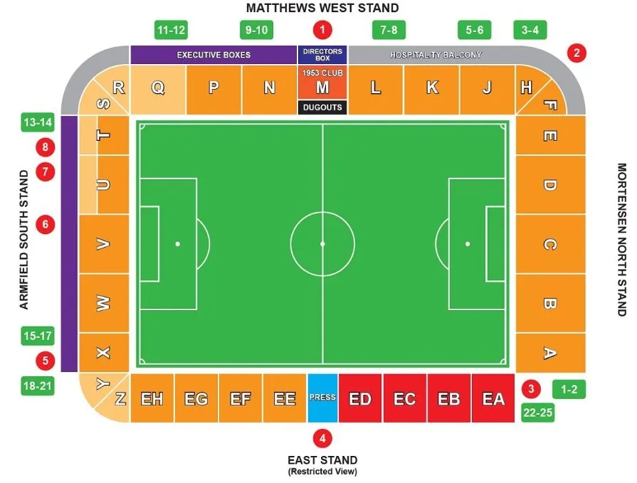 Sơ đồ sân vận động Bloomfield Road