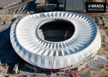 Toàn cảnh sân vận động Estadio Metropolitano hiện đại, sân nhà của Atletico Madrid