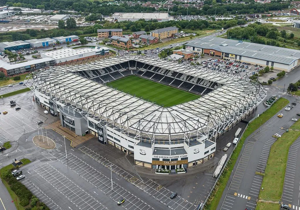 Toàn cảnh sân vận động Pride Park, thành trì của câu lạc bộ Derby County.