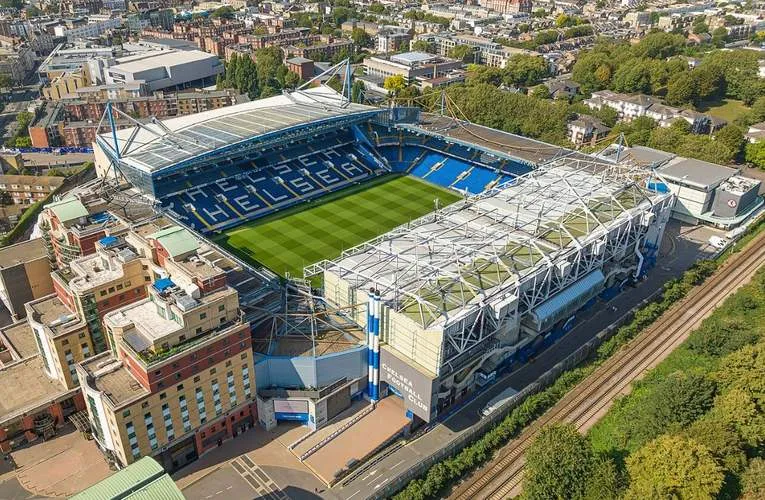 Toàn cảnh sân vận động Stamford Bridge nhìn từ trên cao