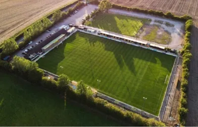 Tổng quan sân Your Co-Op Community Stadium của Leamington FC nhìn từ trên cao