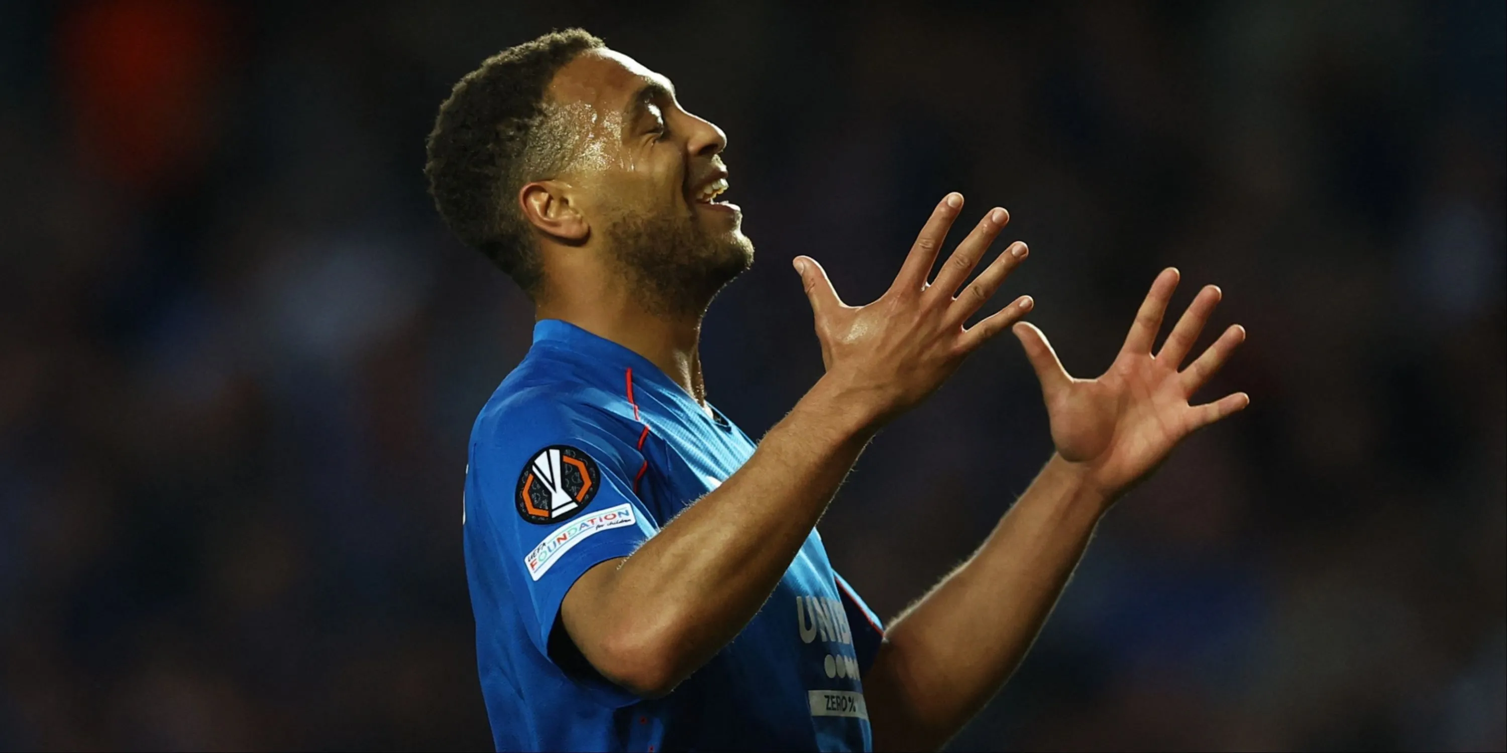 Cyriel Dessers trong màu áo đội bóng chủ quản Rangers