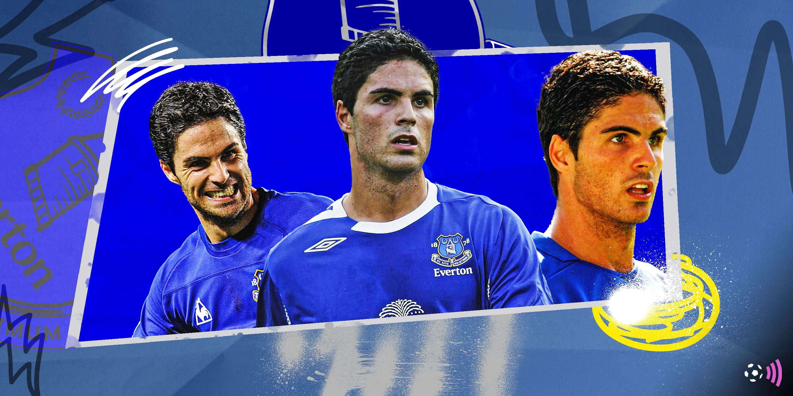 Mikel Arteta trong màu áo Everton, hình ảnh gợi nhớ về một tiền vệ kiến thiết tài năng