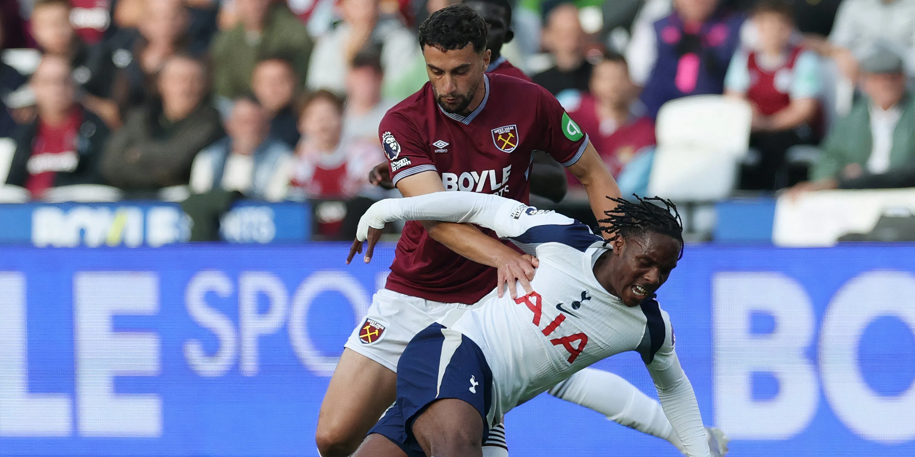 Max Kilman trong màu áo West Ham — trung vệ giá 40 triệu bảng bị chỉ trích về hiệu suất