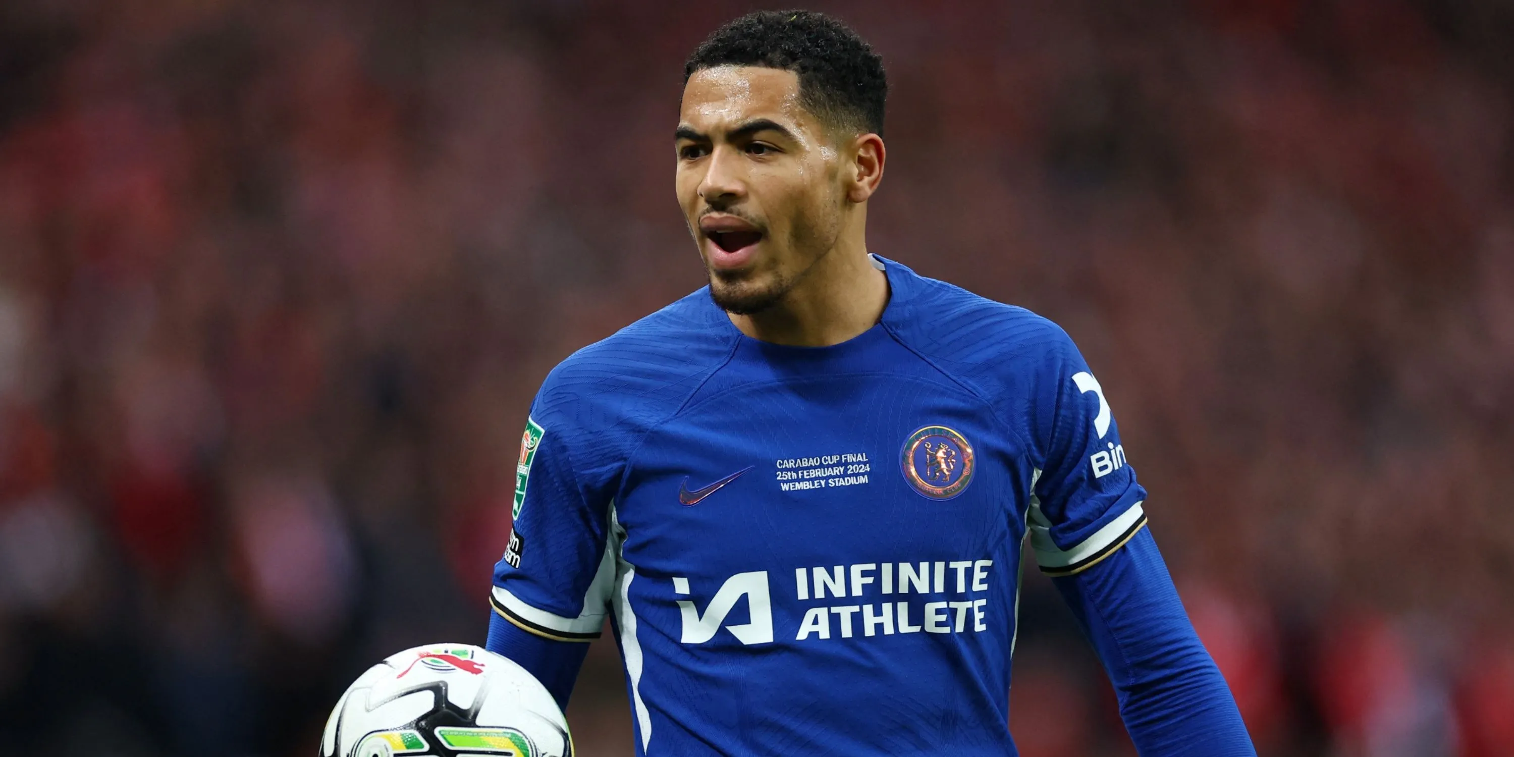 Hậu vệ Chelsea Levi Colwill trong trận đấu trước khi bị chấn thương dây chằng chéo